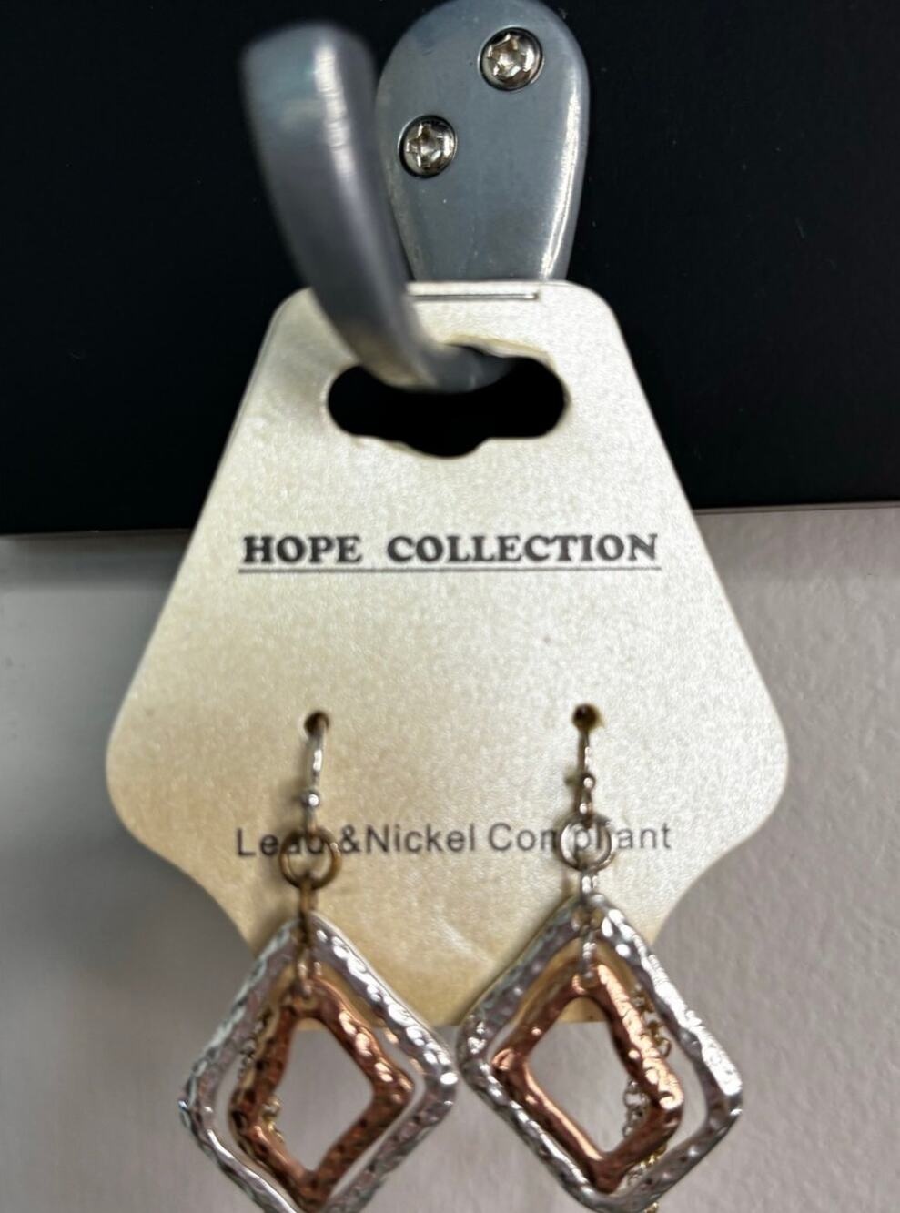 Hope Collection - necklace and earrings in mixed metal. Gold,silver, bronze.
